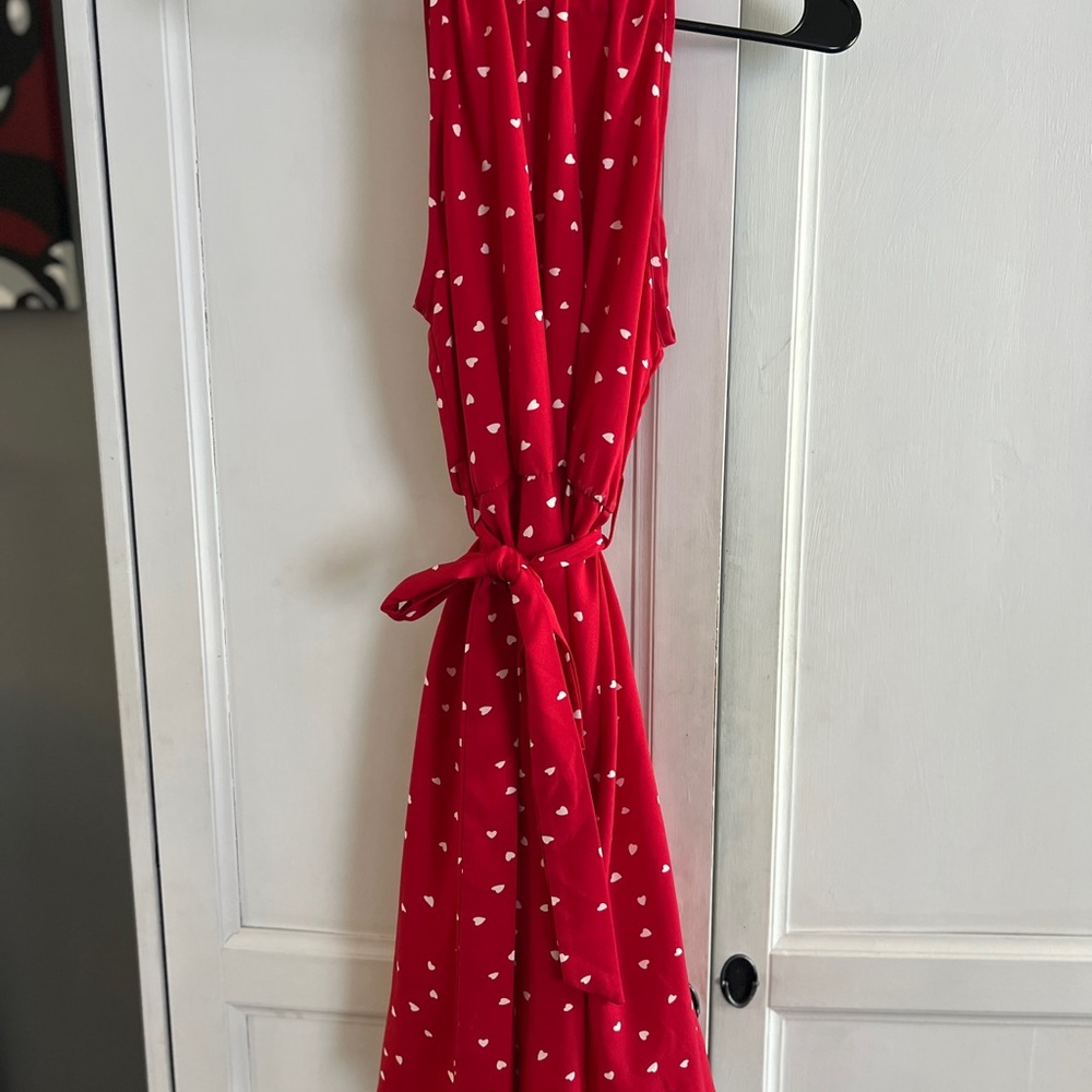 SHEIN Pink Dress with White Heart Accents